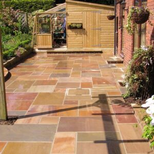 AUTUMN BROWN SANDSTONE PAVING PATIO SLABS