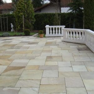 MINT FOSSIL SANDSTONE PATIO PAVING SLABS