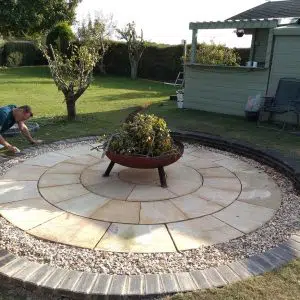 Dia 3.30 Mtrs Circle Set Mint Fossil Sandstone