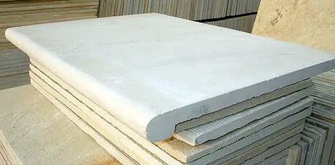 MINT FOSSIL SANDSTONE BULLNOSE POOL COPING