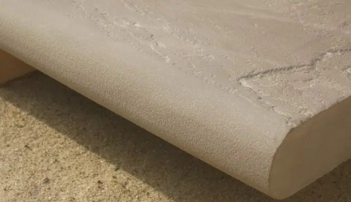 RAJ GREEN SANDSTONE BULLNOSE STEPS COPING