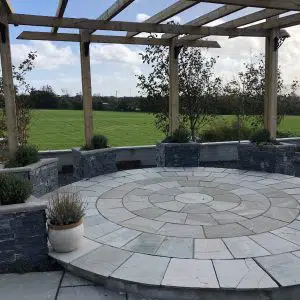 Dia 3.30 Mtrs Circle Set Light Grey Sandstone