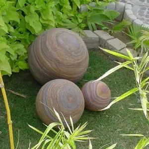 Trio Set Rainbow Natural Stone Sphere (600,400,300mm)