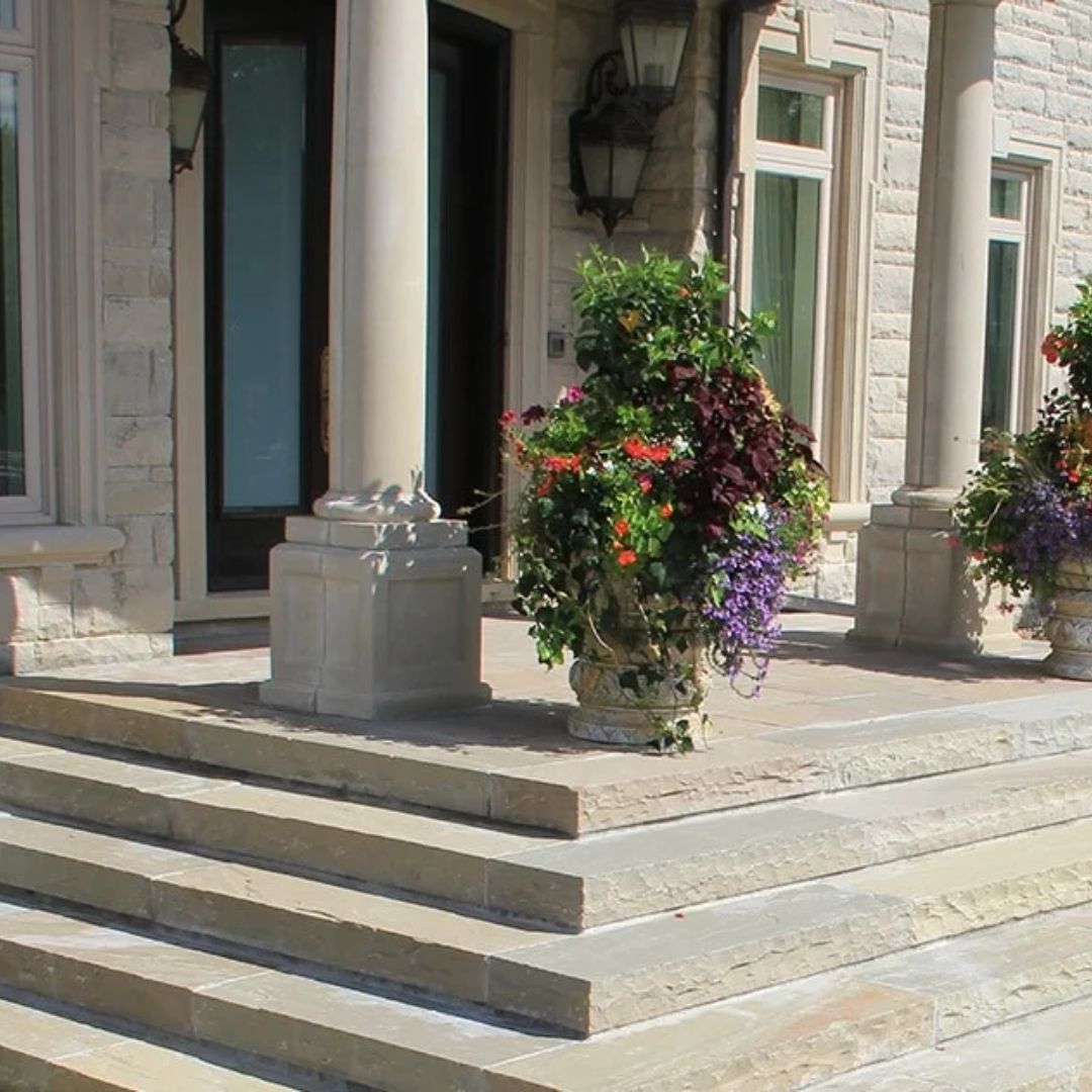 Raj Green Sandstone Block Steps