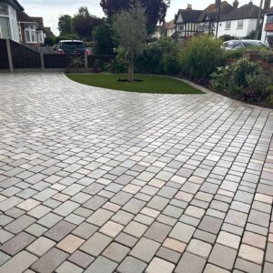 Santa fee tumbled block paving