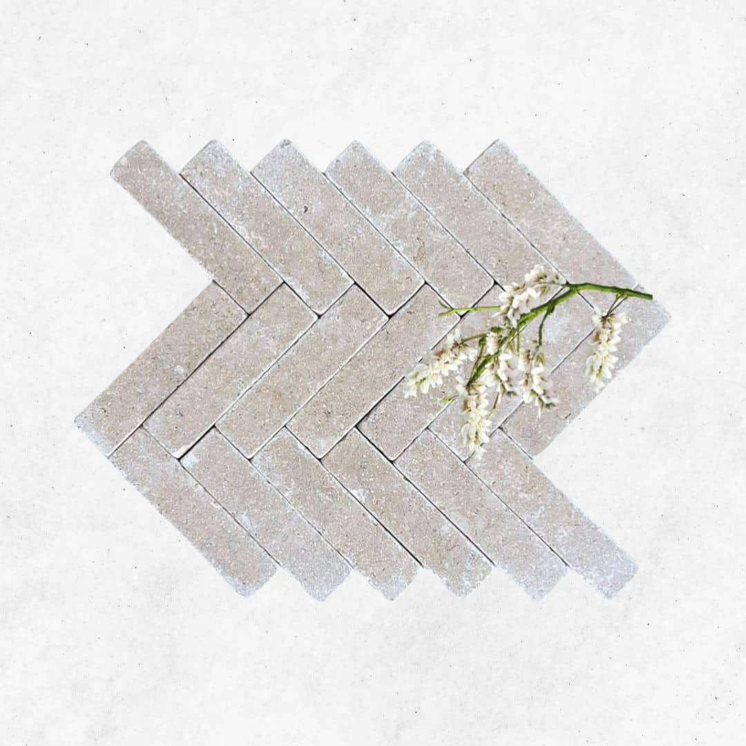 Sinai Pearl Herringbone Paving