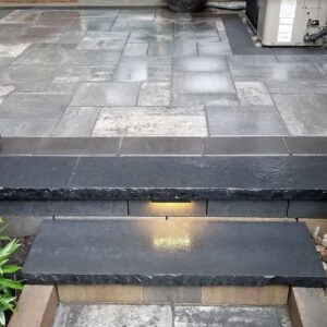 Black Lime 50mm Rockface Steps & Wall Coping