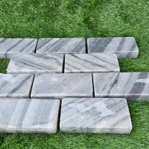 Ash Grey Marble 40mm Tumbled Block Paving 8.8m2