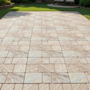 Toronto Brown Tumbled Block Paving