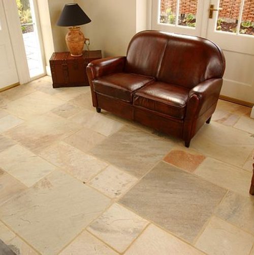 MINT FOSSIL SANDSTONE PATIO PAVING SLABS